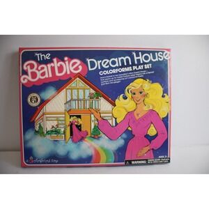 Vintage 1970s Barbie Dream House Colorforms Play Set Toy Collectible